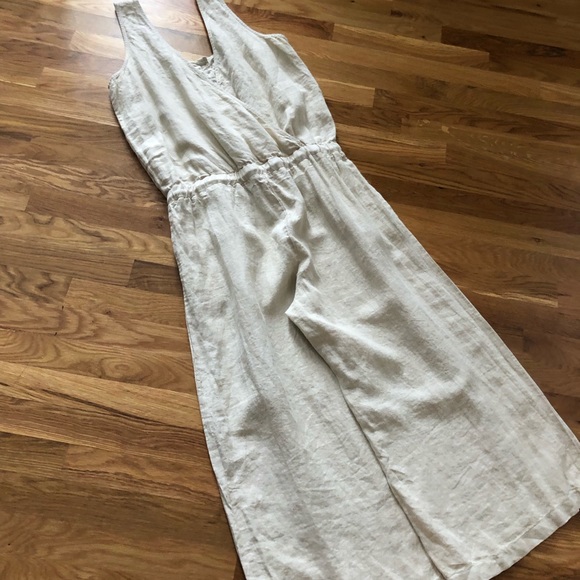 Cloth & Stone Linen Wide Leg Cropped Jumpsuit - Picture 5 of 10